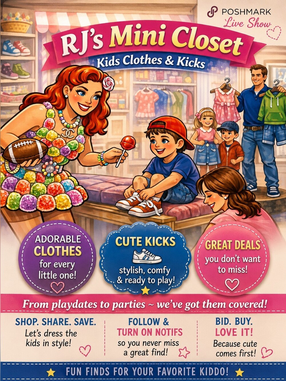 🍭RJ's Closet Candy Live Show Flyer - LIKE & SHARE TO BE NOTIFIED OF ALL SHOWS - Picture 6 of 16